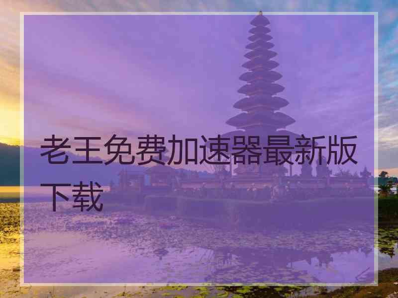 老王免费加速器最新版下载