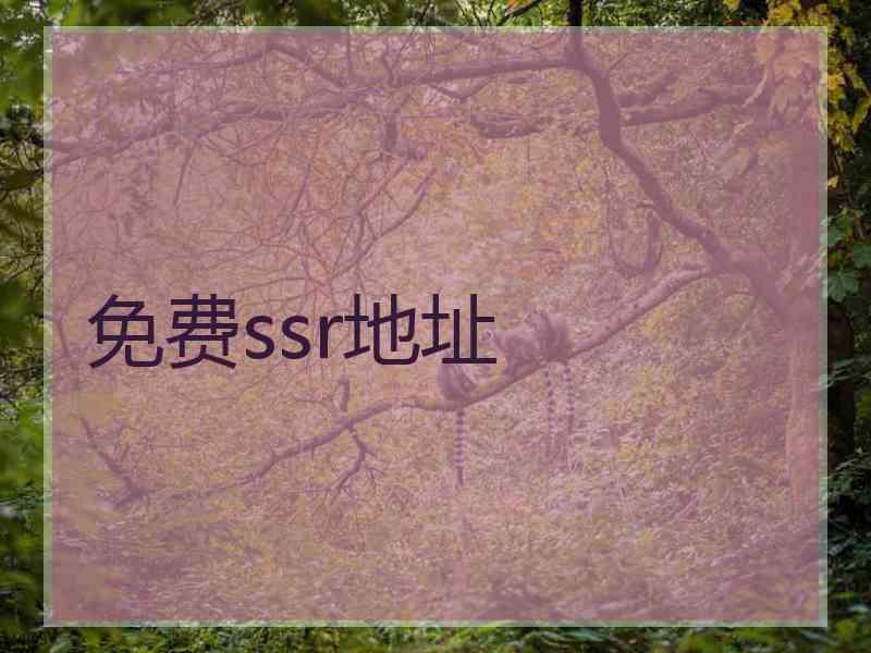 免费ssr地址