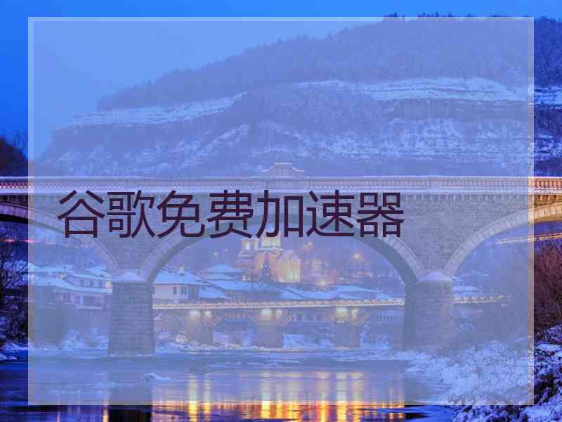 谷歌免费加速器