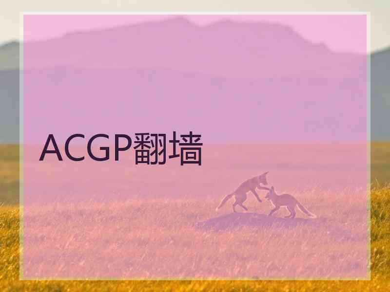 ACGP翻墙