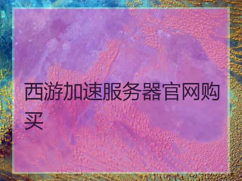 西游加速服务器官网购买