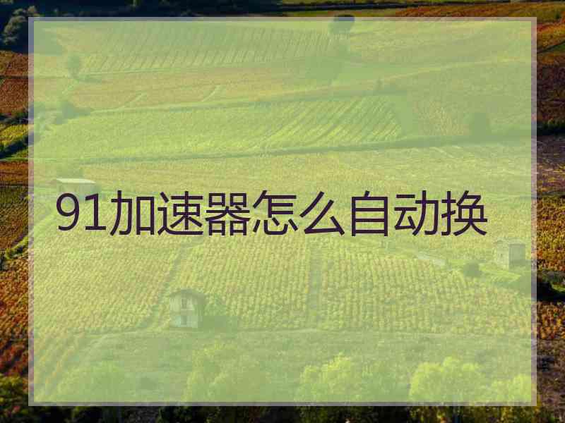 91加速器怎么自动换
