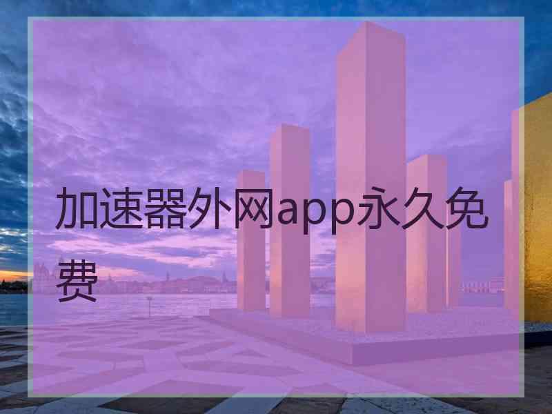 加速器外网app永久免费
