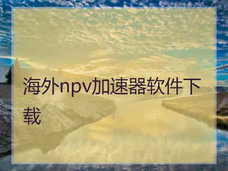 海外npv加速器软件下载