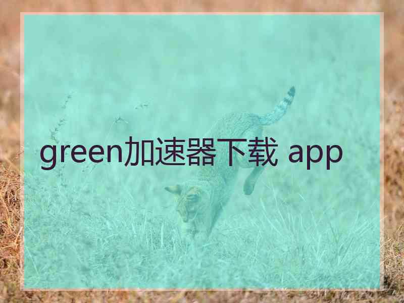 green加速器下载 app