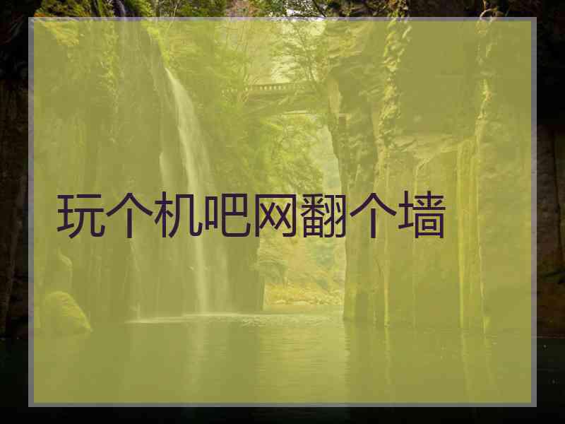 玩个机吧网翻个墙