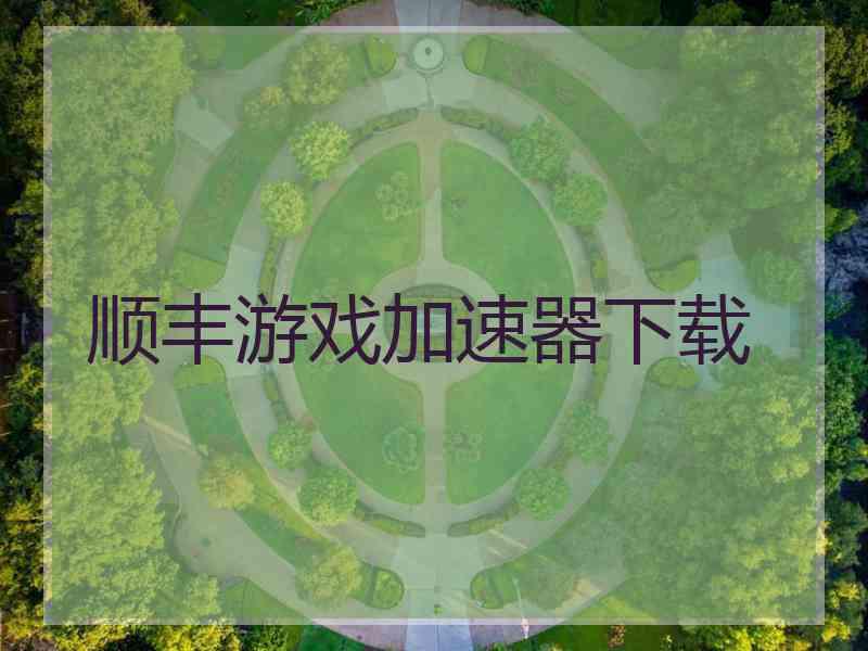 顺丰游戏加速器下载