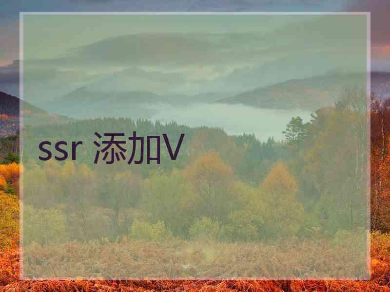 ssr 添加V