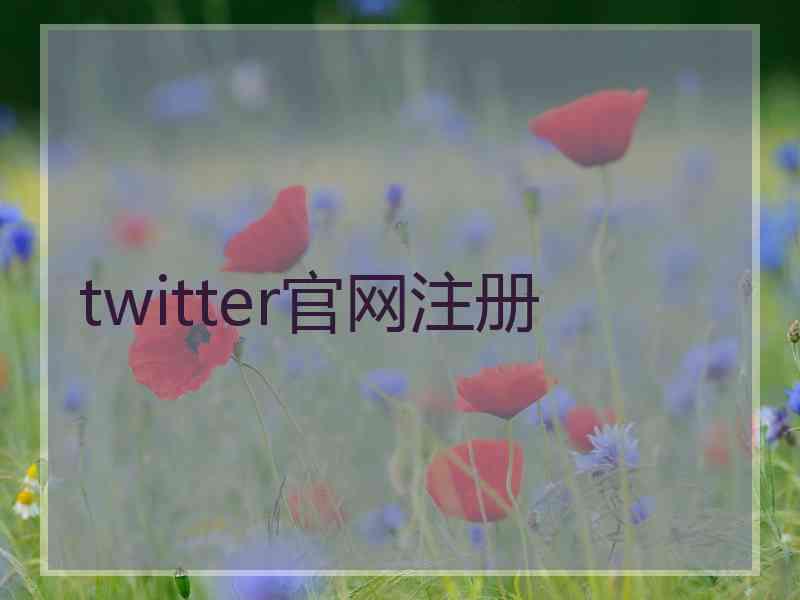 twitter官网注册