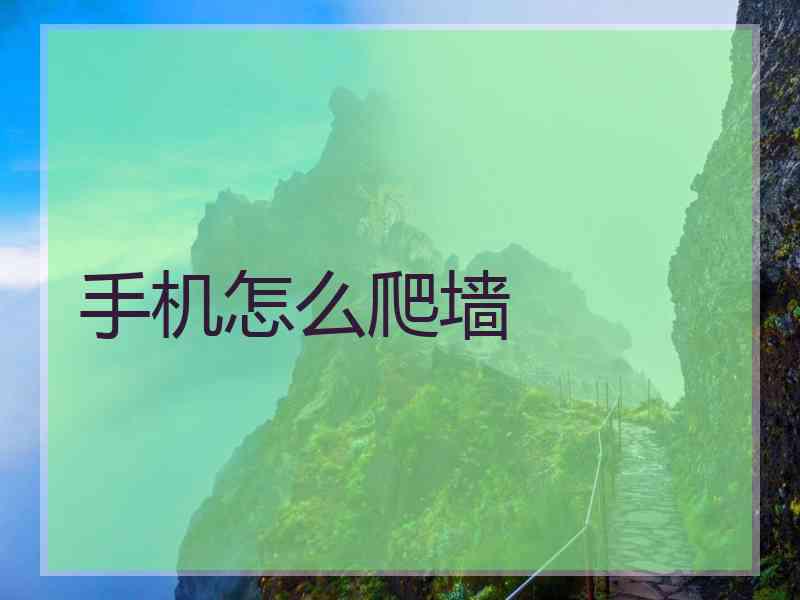 手机怎么爬墙