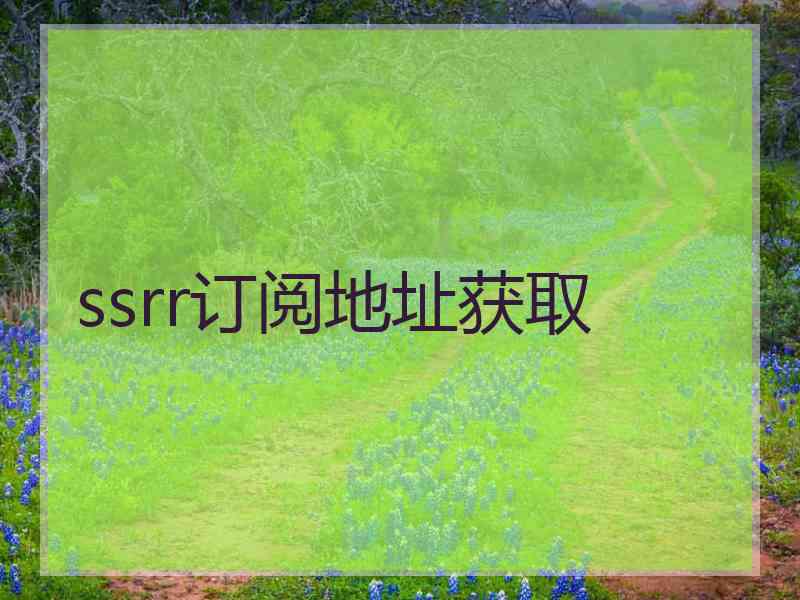 ssrr订阅地址获取