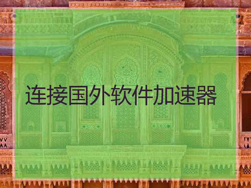 连接国外软件加速器