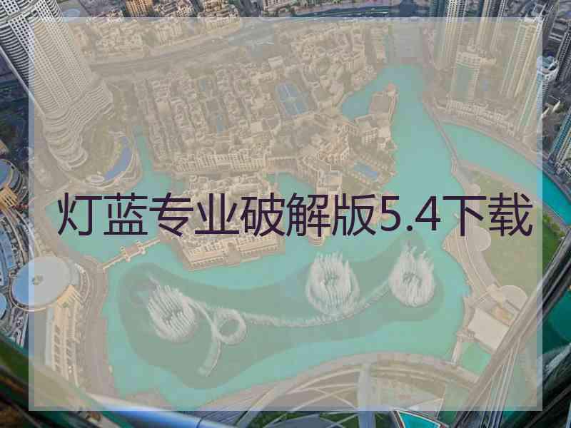 灯蓝专业破解版5.4下载