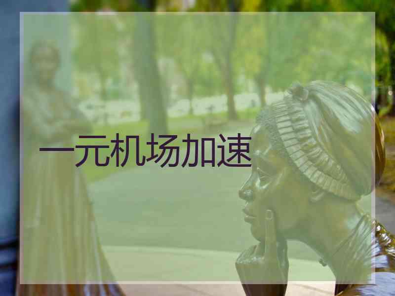 一元机场加速