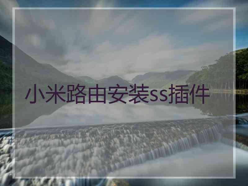 小米路由安装ss插件