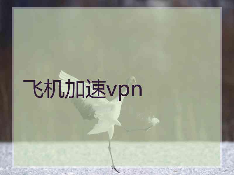 飞机加速vpn