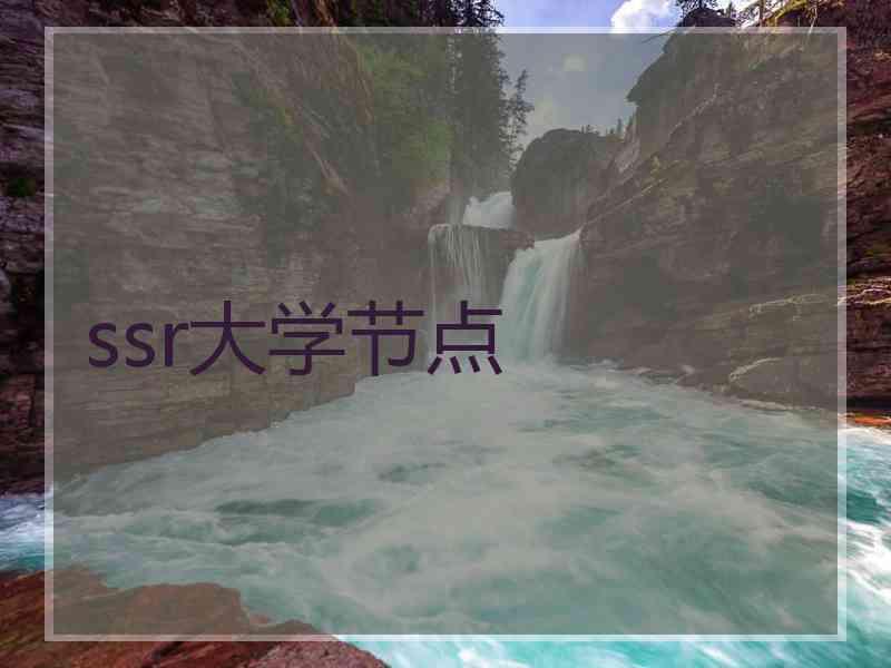 ssr大学节点