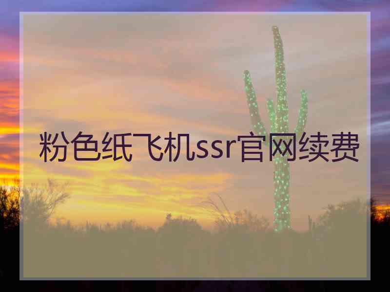 粉色纸飞机ssr官网续费