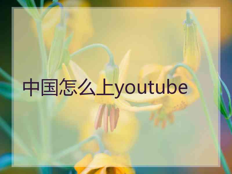 中国怎么上youtube