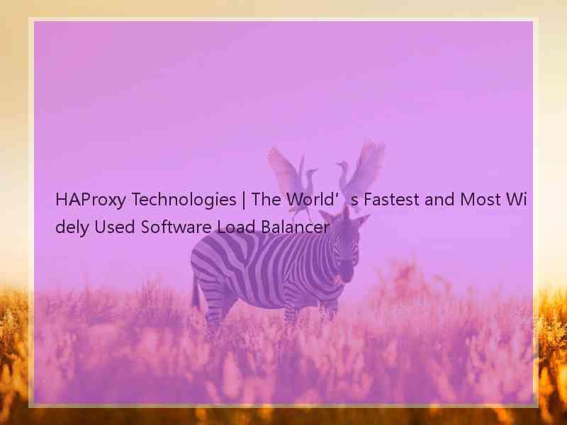 HAProxy Technologies | The World’s Fastest and Most Widely Used Software Load Balancer