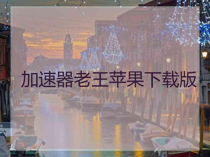 加速器老王苹果下载版