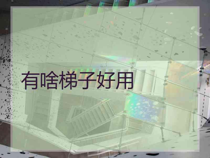 有啥梯子好用