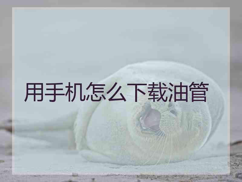 用手机怎么下载油管