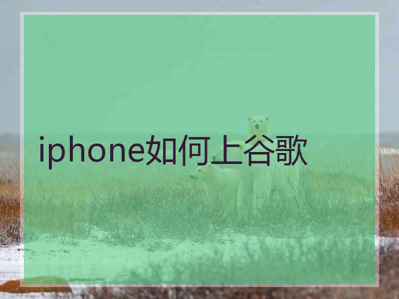 iphone如何上谷歌
