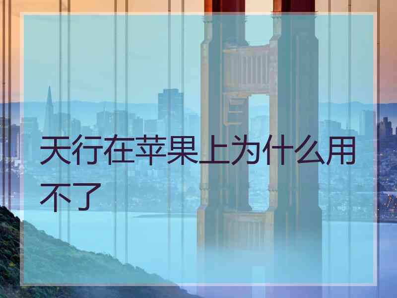 天行在苹果上为什么用不了