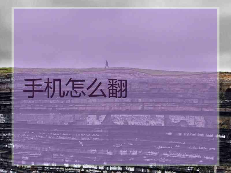 手机怎么翻