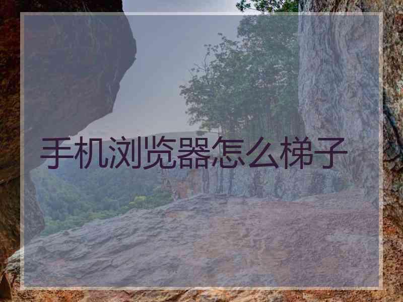 手机浏览器怎么梯子