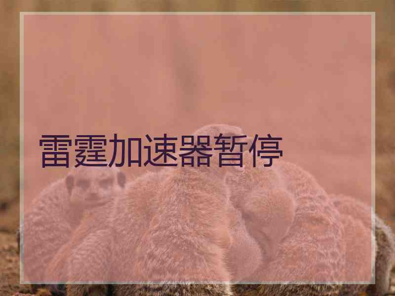 雷霆加速器暂停