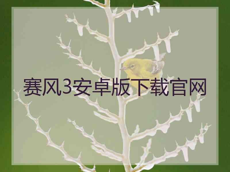 赛风3安卓版下载官网