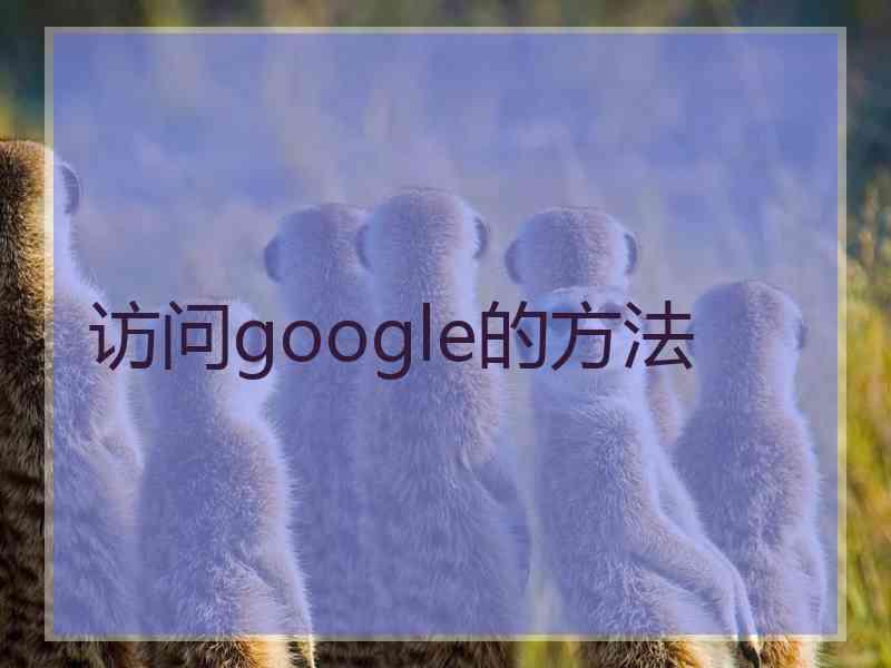 访问google的方法