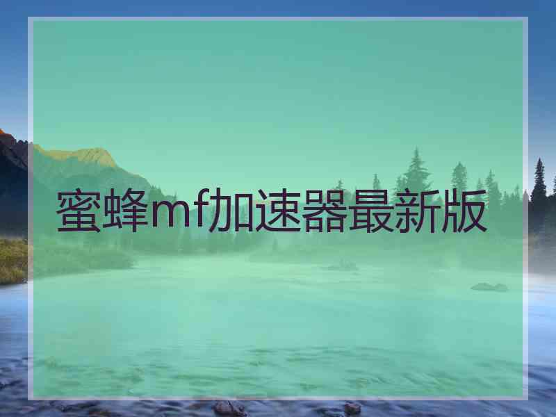 蜜蜂mf加速器最新版