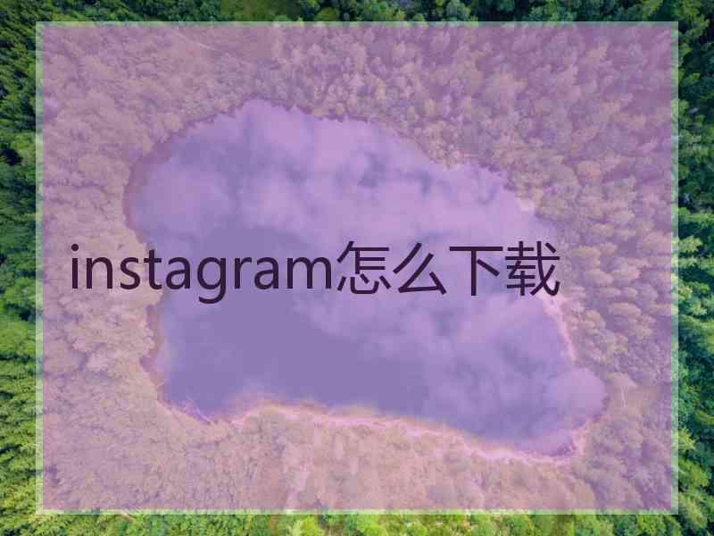instagram怎么下载