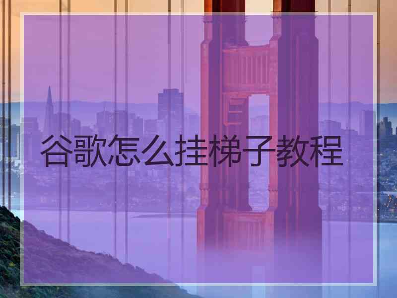 谷歌怎么挂梯子教程
