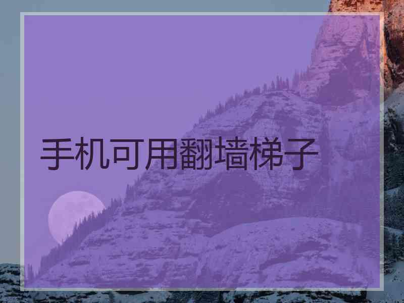 手机可用翻墙梯子