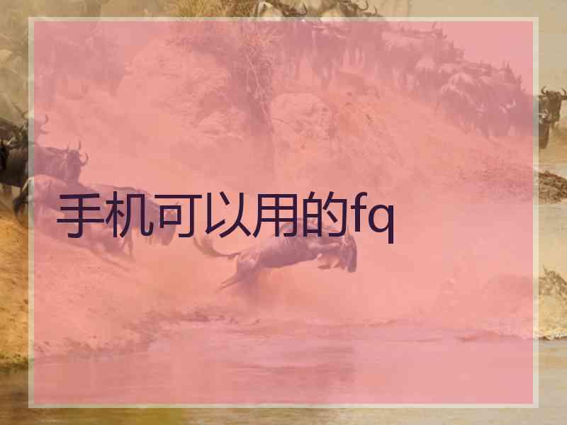 手机可以用的fq