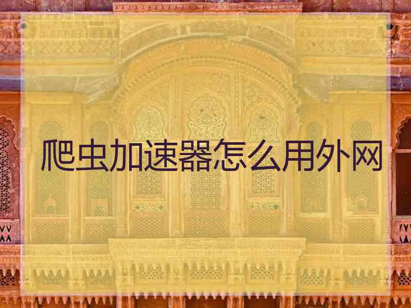 爬虫加速器怎么用外网