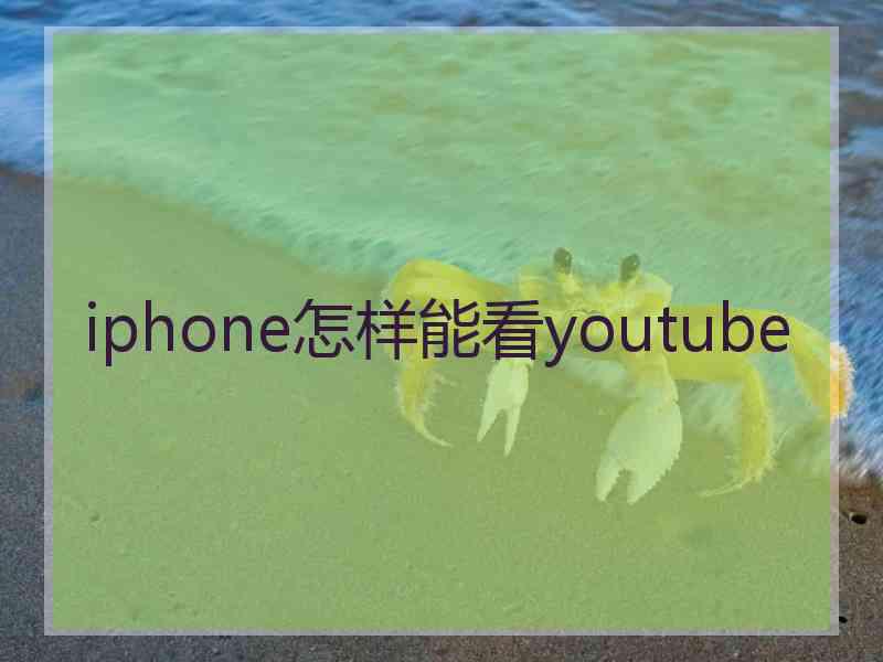 iphone怎样能看youtube