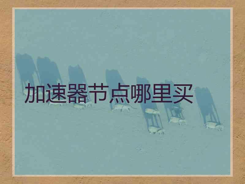 加速器节点哪里买