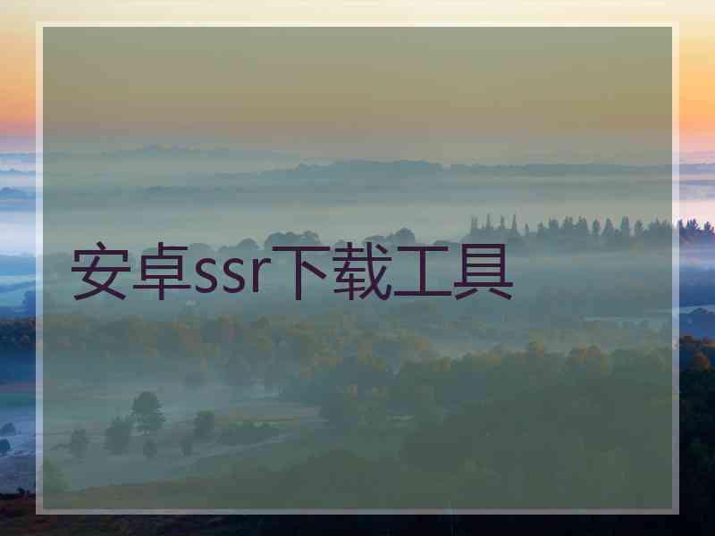 安卓ssr下载工具