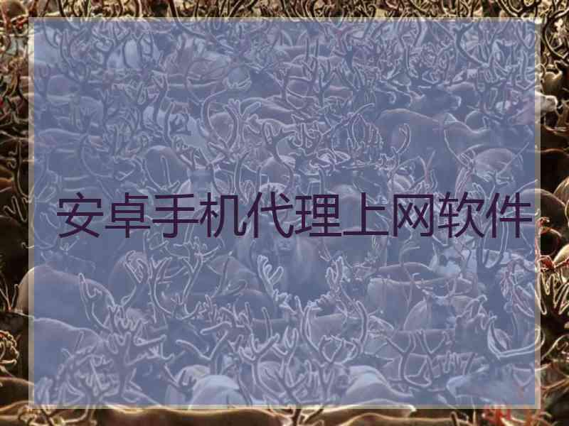 安卓手机代理上网软件