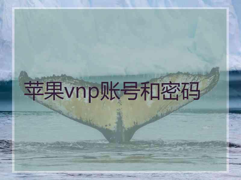 苹果vnp账号和密码