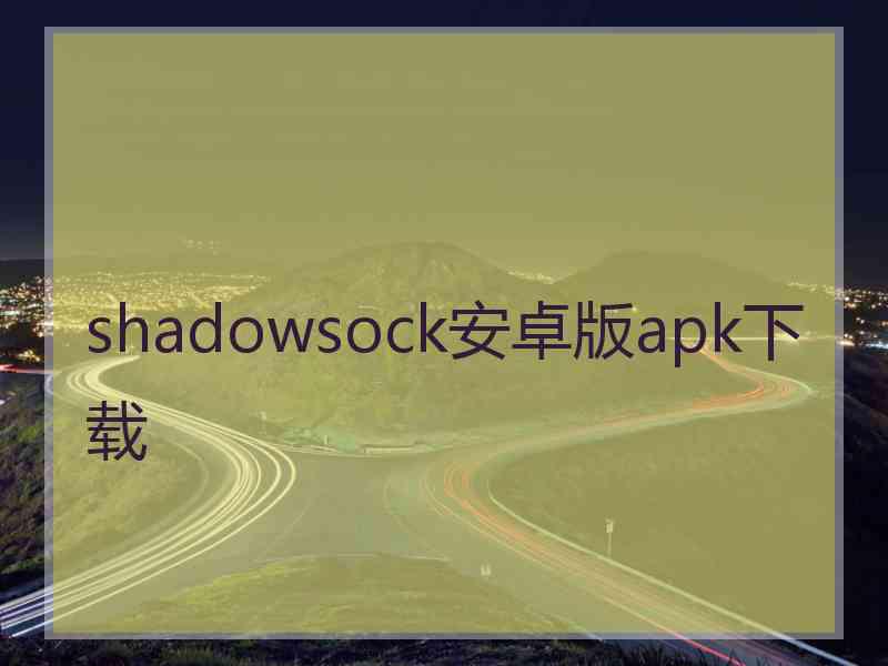 shadowsock安卓版apk下载