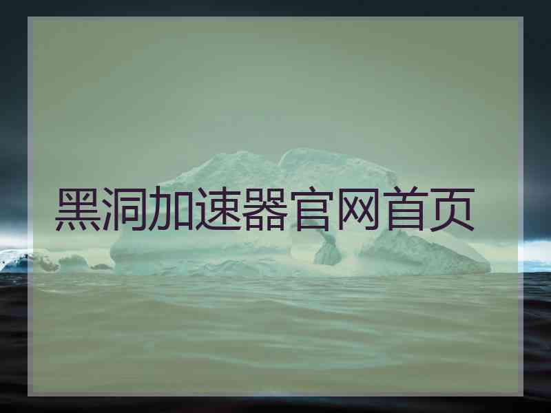 黑洞加速器官网首页