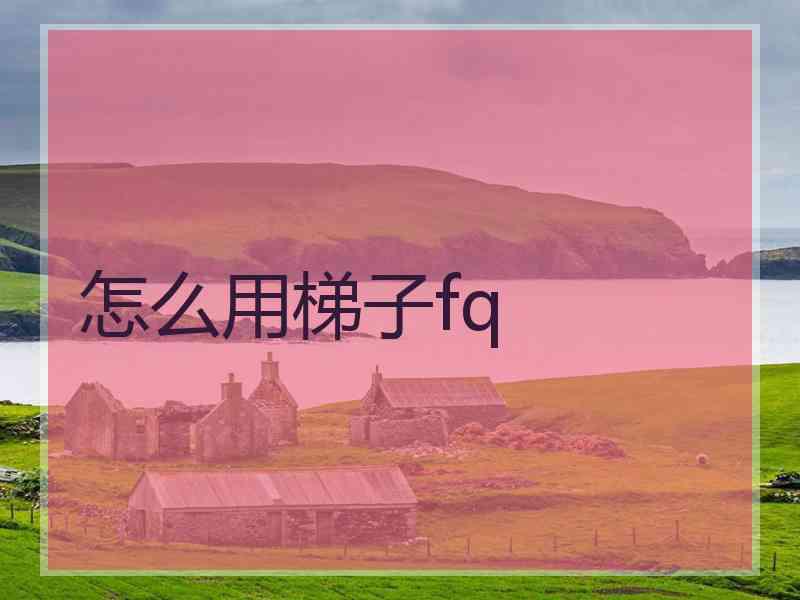 怎么用梯子fq